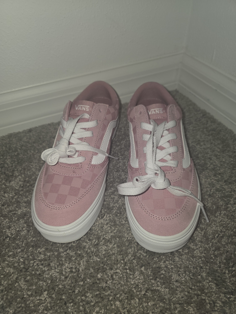 Vans Pink Checkerboard Old Skool Sneakers